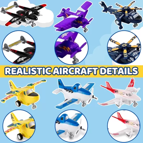 imageLiberty Imports Pull Back Airplanes Toys Vehicle Playset Variety Pack of Helicopters Stealth Bombers Fighter Jets Aircraft Planes for Kids Toddlers Party Favors 12 Pack18 Pack