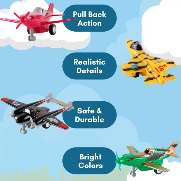 imageLiberty Imports Pull Back Airplanes Toys Vehicle Playset Variety Pack of Helicopters Stealth Bombers Fighter Jets Aircraft Planes for Kids Toddlers Party Favors 12 Pack18 Pack