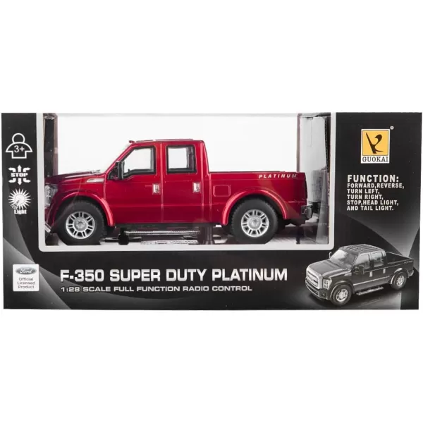 imageLiberty Imports RC Ford F350 Super Duty Toy Pickup Truck Officially Licensed Full Function RC Radio Remote Control Car Genuine 128 Scale Vehicle RedRed