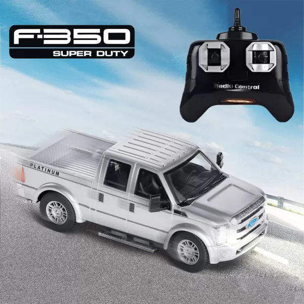 imageLiberty Imports RC Ford F350 Super Duty Toy Pickup Truck Officially Licensed Full Function RC Radio Remote Control Car Genuine 128 Scale Vehicle RedSilver