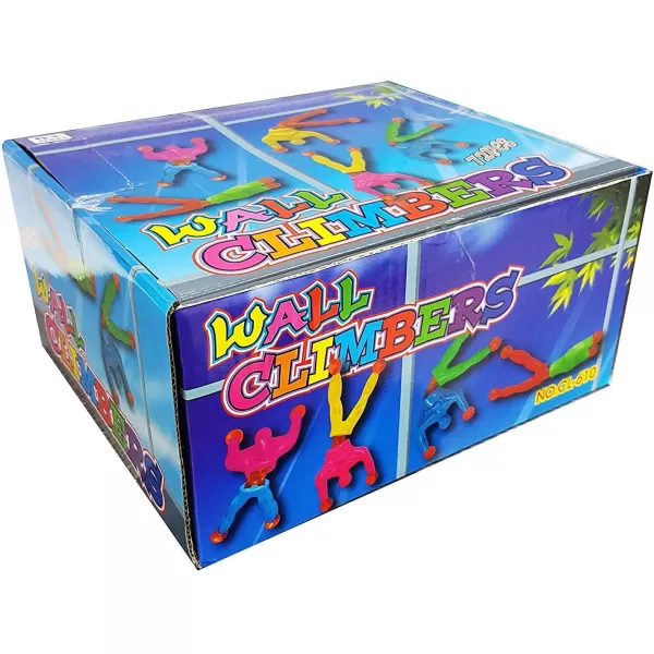 imageLiberty Imports Sticky Wall Climbing Ninjas with DIY Costume Stickers Stretchy Climbers Window Crawlers Party Favor Tricky Novelty Toys Climbing Rolling Men for Kids Pack of 24Climbing Men