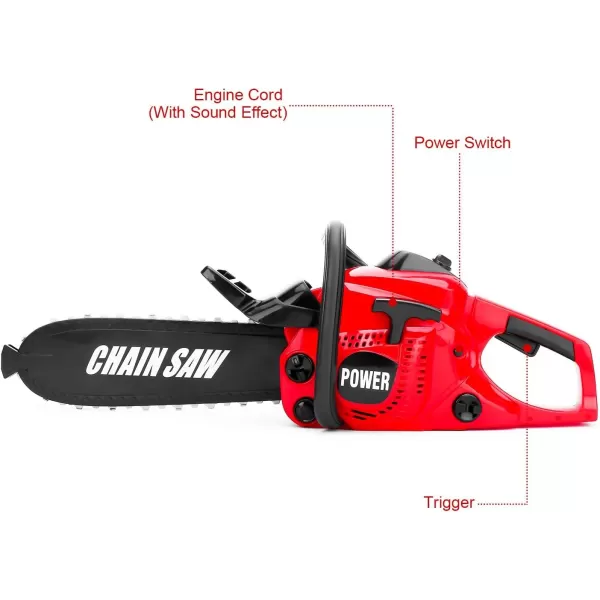 imageLiberty Imports Toy Chainsaw for Kids Power Construction Tool Electric Chainsaw Pretend Play Set with Pull Cord Rotating Chain and Realistic Sounds