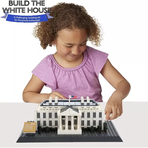 imageLiberty Imports White House Building Blocks Set 770 Pieces Washington DC White House Famous Landmark Series  Architecture Bricks Toy Model for Kids and Adults