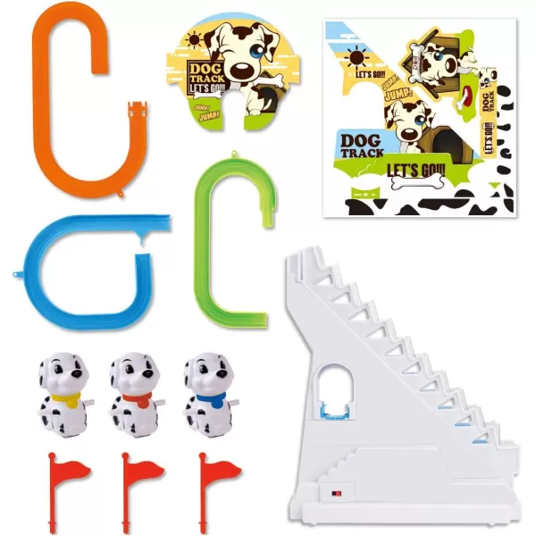 imageMusical Penguin Orbit Chasing Race Track Game Set  Playful Roller Coaster Playset with LED Flashing Lights and Music OnOff Button for Toddlers and KidsDog