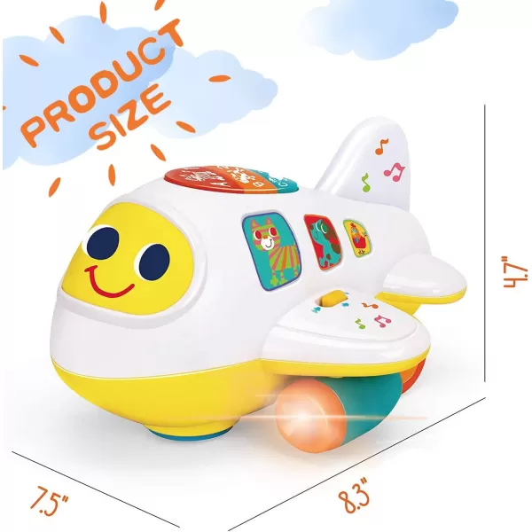 imageMy First Airplane Toy for Toddlers and Babies Early Educational Musical Plane for Learning Letters Numbers and Colors  Lights Up Sings and Moves Around
