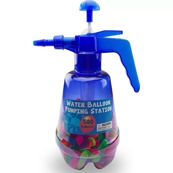 imageWater Balloon Portable Filling 3in1 Pumping Station Pump Fills with Air or Water Includes 500 Balloons and Water Pump for Kids Parties