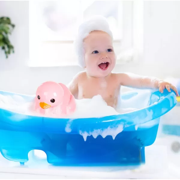 imageXL Jumbo Large Rubber Duck Bath Toy  No Hole Giant Duck Waterproof Big Duckie Baby Shower Water Toy Without Hole for Kids Home Decor Party Gift 8Inches PinkPink