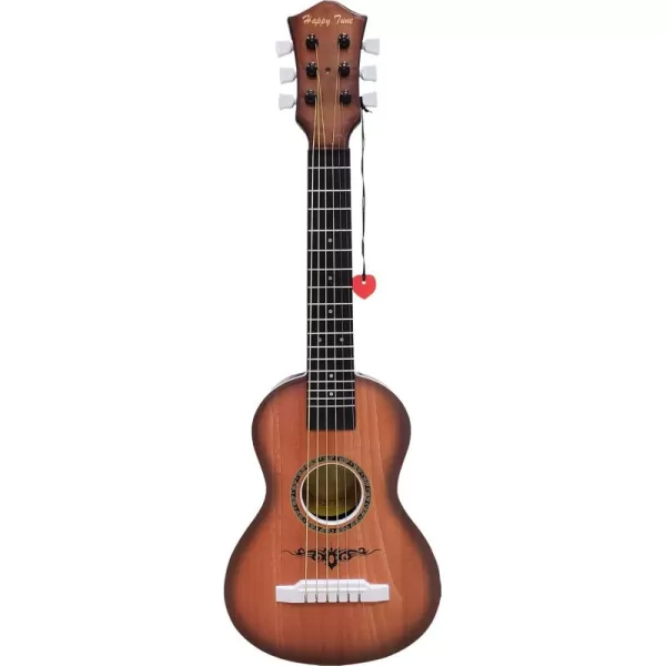 image23quot Acoustic Guitar Kids 6 String Toy Guitar  Realistic Steel Strings  Beginner Practice First Musical Instrument for Children Toddlers Cherry SunburstWalnut