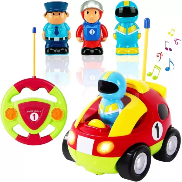 imageLiberty Imports My First Cartoon RC Race Car Radio Remote Control Toy for Baby Toddlers Children