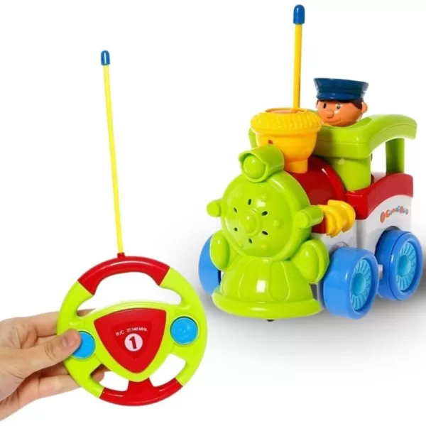 imageLiberty Imports My First Cartoon RC Remote Control Cars for Toddlers Ages 13 Radio Control Toy for Baby Kids 18 Months Train