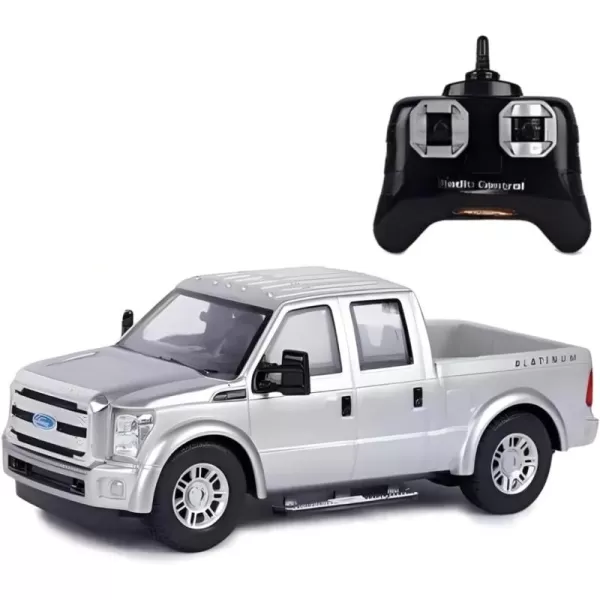 imageLiberty Imports RC Ford F350 Super Duty Toy Pickup Truck Officially Licensed Full Function RC Radio Remote Control Car Genuine 128 Scale Vehicle RedSilver