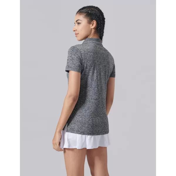 image3 Pack Womens Athletic Dry Fit Polo Shirts Wicking Short Sleeve Collared Golf T Shirt Tennis TopsBluePinkCharcoal