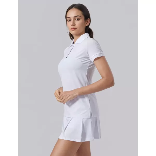 image3 Pack Womens Athletic Dry Fit Polo Shirts Wicking Short Sleeve Collared Golf T Shirt Tennis TopsNavyBlackWhite