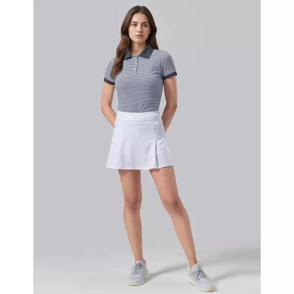 image3 Pack Womens Athletic Dry Fit Polo Shirts Wicking Short Sleeve Collared Golf T Shirt Tennis TopsStripe RedCharcoalLight Blue