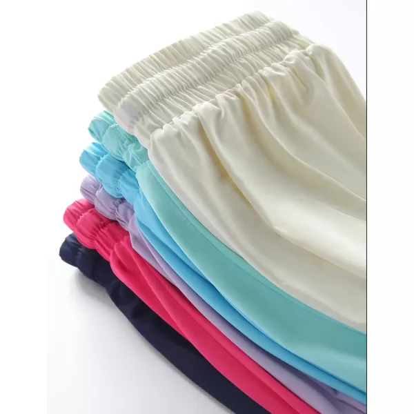 image3 Pack Womens Flowy Running Shorts 2in1 Butterfly Skirts with Shorts Underneath Spandex Athletic Casual Gym Workout LoungeBlackGrayLight Lavender