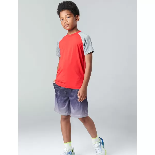 image5 Pack Boys Athletic Shirts Youth Activewear Dry Fit Tshirts for Kids Short Sleeve Tees Bulk Athletic Performance ClothingBlackWhiteNavyRedHeather Gray