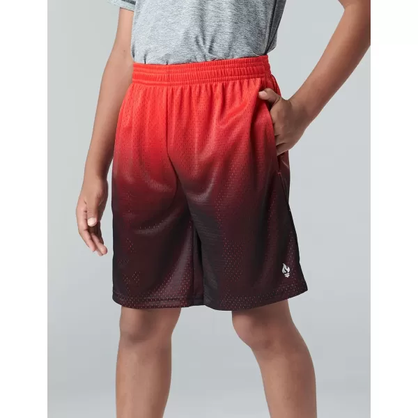image5 Pack Boys Athletic Shorts Mesh Basketball Youth Apparel Kids Sports Active Gear with PocketsGradient BlueGrayRedNavyBlack