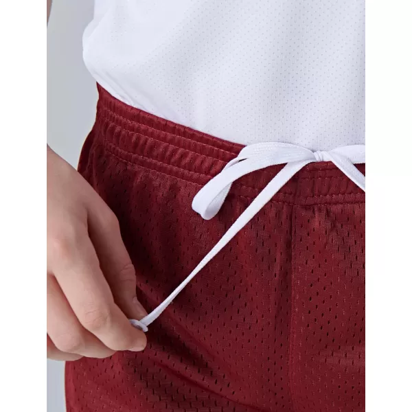 image5 Pack Boys Athletic Shorts Mesh Basketball Youth Apparel Kids Sports Active Gear with PocketsMaroonNavyGrayLight BlueBlack
