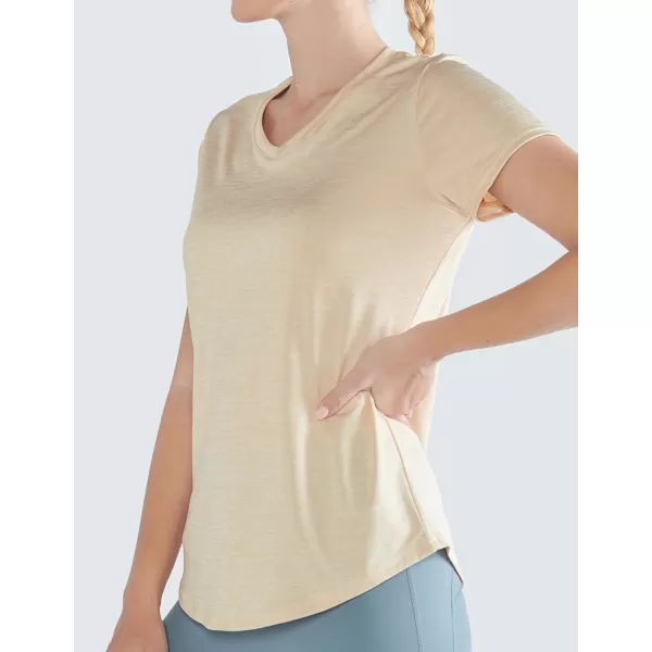 image5 Pack Womens Dry Fit Short Sleeve T Shirts Athletic Workout Tee Tops for Gym Yoga RunningLight PinkPeachLavenderBlueGreen