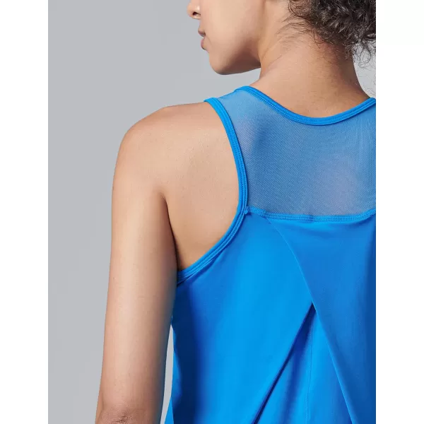 image5 Pack Womens Workout Tops Athletic Racerback Tank Tops for Women Mesh Sleeveless Shirts Yoga for Gym RunningMagentaWhiteTangerineTeal BlueNavy Blue