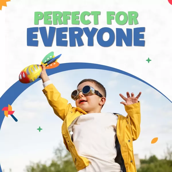 image12 Pack Flying Foam Foam Missile Footballs with Tails Sports Aero Pocket Flyers Toys for Kids Outdoor Backyard Activities Games Party Favors 9 Inches