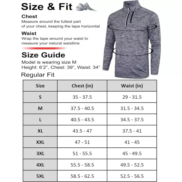 image3 Pack Mens Quarter 14 Zip Pullover Long Sleeve Workout Jackets Athletic Dry Fit Running ShirtsBlackGrayNavy