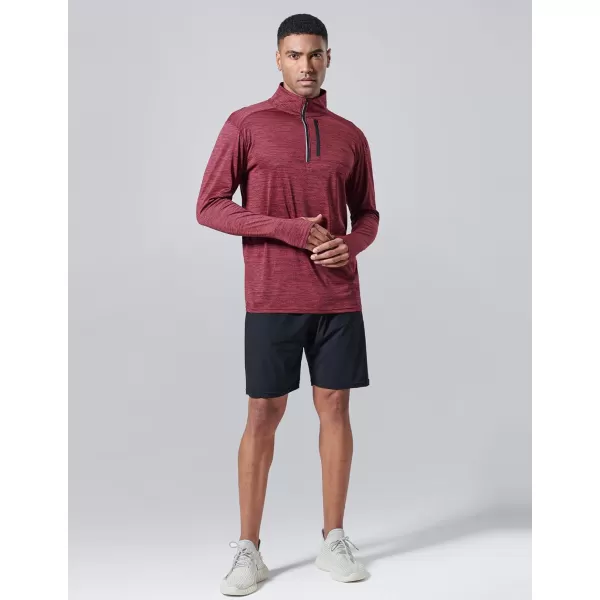 image3 Pack Mens Quarter 14 Zip Pullover Long Sleeve Workout Jackets Athletic Dry Fit Running ShirtsLight GrayBlueMaroon