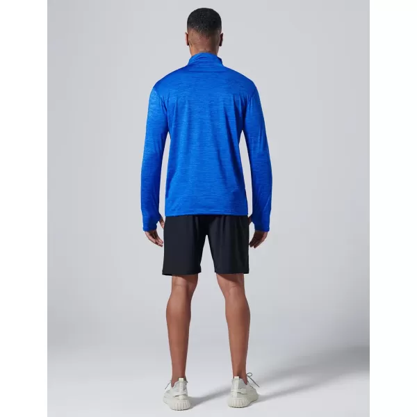 image3 Pack Mens Quarter 14 Zip Pullover Long Sleeve Workout Jackets Athletic Dry Fit Running ShirtsLight GrayBlueMaroon