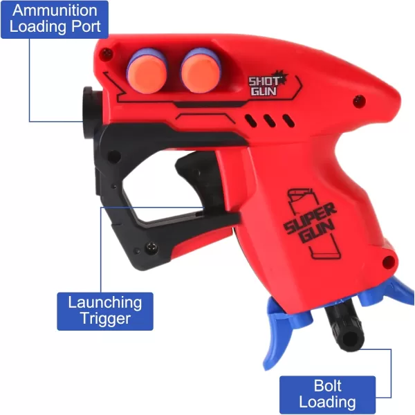 image4 Pack Mini Dart Guns Blaster Bundle for Nerf Party Favors Stocking Stuffers Compatible with Nerf Gun Pistol Elite Micro Shot Toys for Kids Boys Toddlers Teens Adults