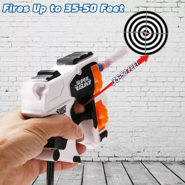 image4 Pack Mini Dart Guns Blaster Bundle for Nerf Party Favors Stocking Stuffers Compatible with Nerf Gun Pistol Elite Micro Shot Toys for Kids Boys Toddlers Teens Adults