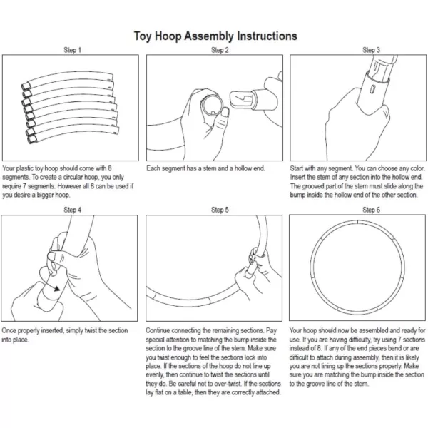 image42quot Exercise Hoop Snap Together Detachable Adjustable Weight Plastic Large Toy Hoop Spinning Rings for Sports and Playing