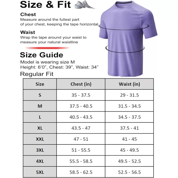 image5 Pack Mens Active Quick Dry Crew Neck T Shirts  Athletic Running Gym Workout Short Sleeve Tee Tops BulkBlackOliveCyan BlueDark LavenderSoft Denim