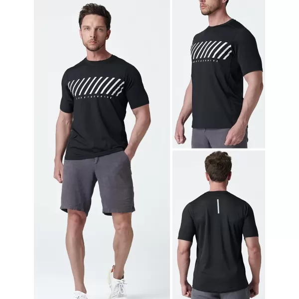 image5 Pack Mens Active Quick Dry Crew Neck T Shirts  Athletic Running Gym Workout Short Sleeve Tee Tops BulkBlacks