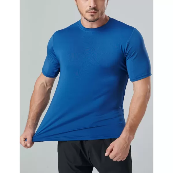 image5 Pack Mens Active Quick Dry Crew Neck T Shirts  Athletic Running Gym Workout Short Sleeve Tee Tops BulkWhiteNavyGrayCharcoalBlack