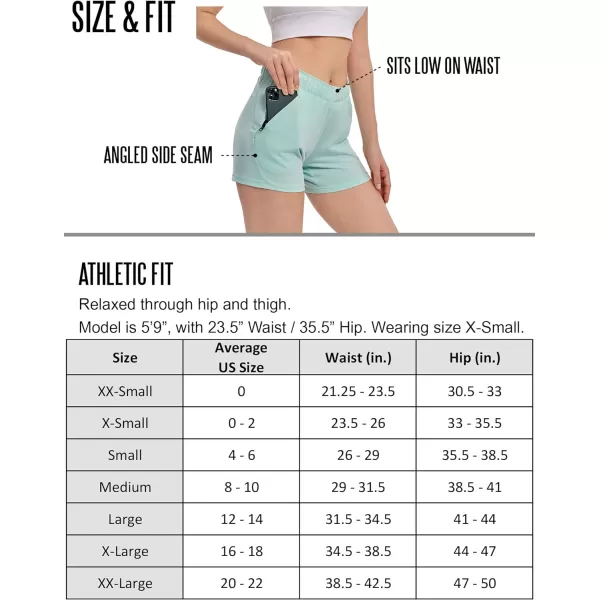 image5 Pack Womens Workout Gym Shorts Casual Lounge Set Ladies Active Athletic Apparel with Zipper PocketsHeather MintPinkBlueGrayNavy