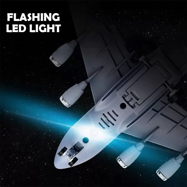 imageDiecast Metal Military Cargo Transport Airplane  1400 Scale Alloy Model Carrier Aircraft with Pullback Action Lights and Sound