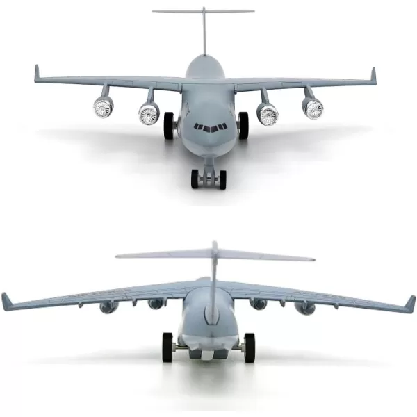 imageDiecast Metal Military Cargo Transport Airplane  1400 Scale Alloy Model Carrier Aircraft with Pullback Action Lights and Sound