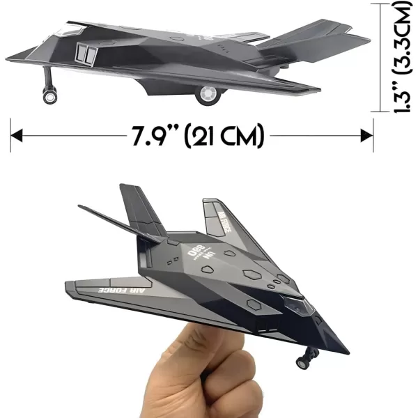 imageF117 Fighter Jet Diecast Metal Military Stealth Airplane Toy  1400 Scale Nighthawk Alloy Model Aircraft with Pullback Action Lights and Sound