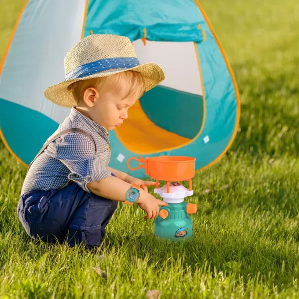 imageKids Camping Set with Pop Up Tent  Little Explorers Playhouse Toddler Toys for Boys with Camp Gear for Children Indoor Outdoor Pretend Play