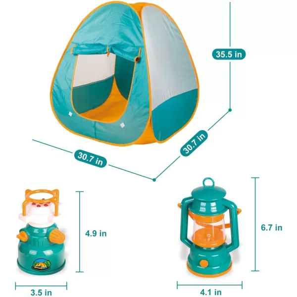 imageKids Camping Set with Pop Up Tent  Little Explorers Playhouse Toddler Toys for Boys with Camp Gear for Children Indoor Outdoor Pretend Play