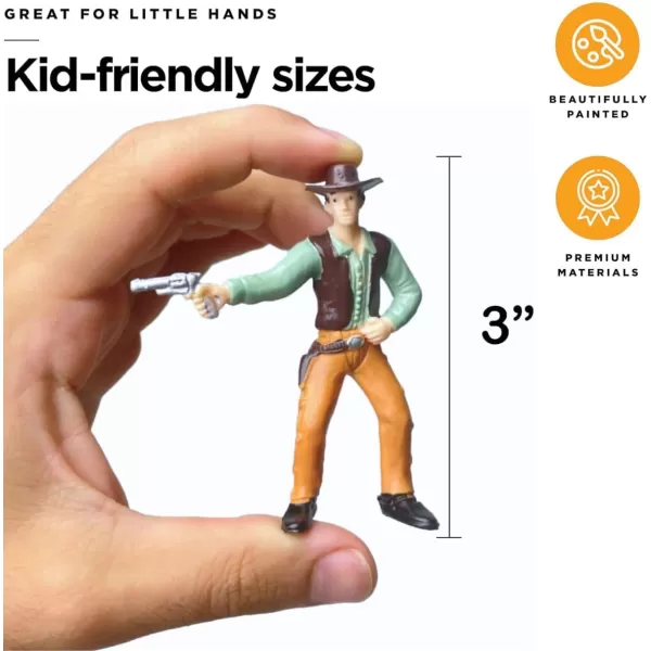 imageLiberty Imports 12 PCS Cowboy and Indian Figures Mini Wild West and Native American Toy Figurines with Realistic Details Western Cake Toppers Party Favors for Kids