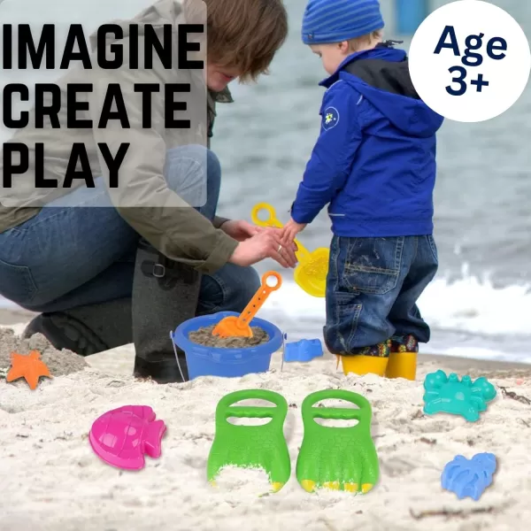 imageLiberty Imports 13 PCS Beach Sand Toys Dinosaur Claw Hand Scoop Play Set with Bucket Shovel Tools Animal and Castle Sand Molds  Beach Sandbox Toys for Toddlers ampamp Kids
