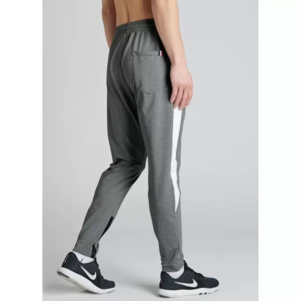 imageLiberty Imports 2 Pack Mens Sweatpants with Zipper Pockets Slim Fit Gym Pants Athletic Track JoggersBlueDark Gray