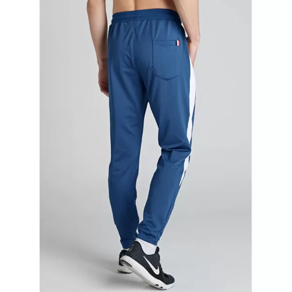 imageLiberty Imports 2 Pack Mens Sweatpants with Zipper Pockets Slim Fit Gym Pants Athletic Track JoggersBlueDark Gray