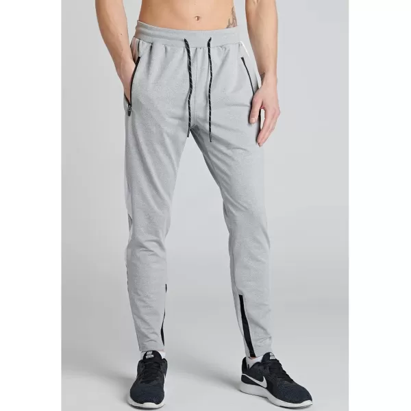 imageLiberty Imports 2 Pack Mens Sweatpants with Zipper Pockets Slim Fit Gym Pants Athletic Track JoggersGrayCharocal