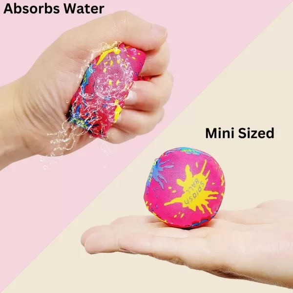 imageLiberty Imports 24 PCS Splash Water Balls with Mesh Bag  2quot Mini Super Splashers Water Bombs Absorbent Balls for Swimming Pool Toys Outdoor Summer Beach Activities for Kids Bulk Party Favor Games