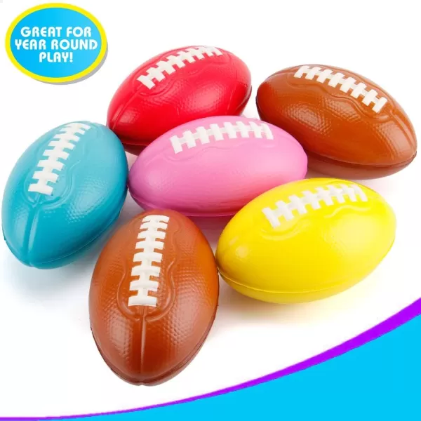 imageLiberty Imports 6 Pack Foam Footballs 75quot Easy Grip Soft Toddler Football for Kids Practice Training Yard Game Indoor Outdoor Sports Games
