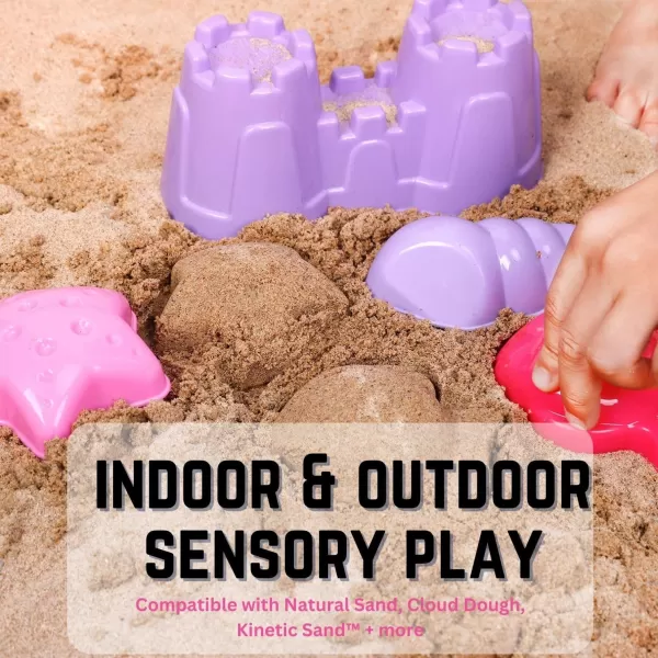 imageLiberty Imports Pink Princess Sand Wheel Beach Set Toy with Zippered Bag for Girls  Includes Sand Sifter Mermaid Bucket Water Pot Play Tools and Molds 13 Pcs Playset