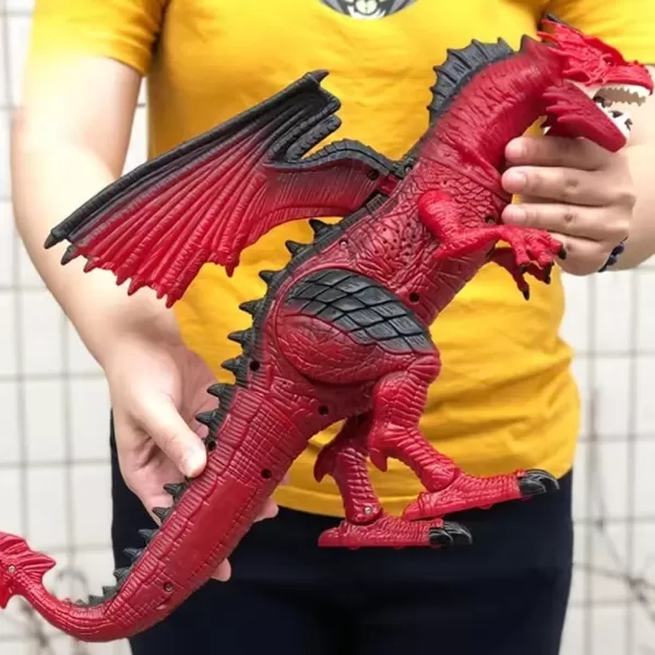 imageLiberty Imports Remote Control RC Dragon Toy LED Light Up Walking Dragon Roaring and Spraying Smoke Shaking Head Light Up Eyes and SoundsFire Dragon w Smoke