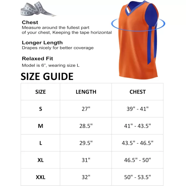 imageLiberty Imports Reversible Mens Mesh Athletic Basketball Jersey Single for Team ScrimmageBlueOrange